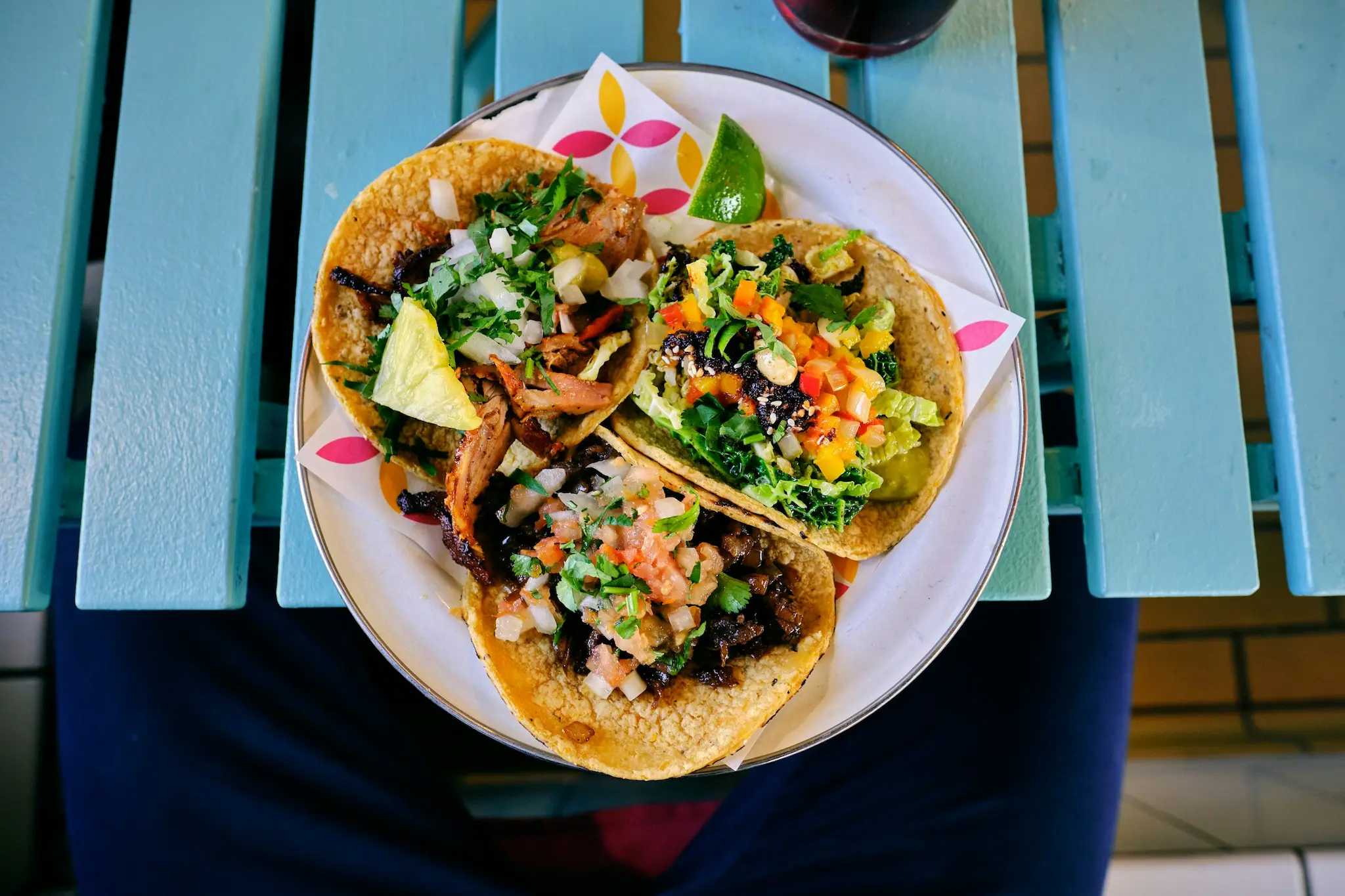 a plate of tacos